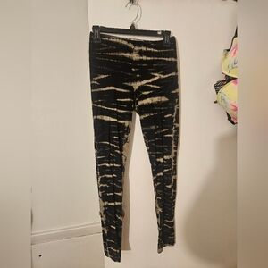 Black and Cream Tie-Dye Women's Pants